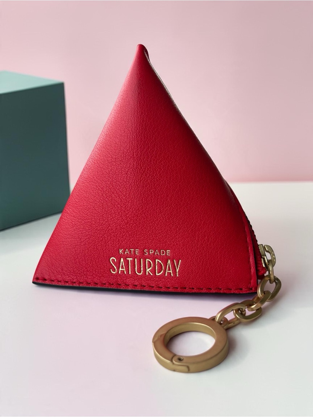 π Kate Spade Saturday Leather Pyramid Coin Purse Bag Charm π